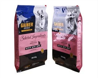 Sacchetto di plastica per alimenti per animali domestici con cerniera scorrevole